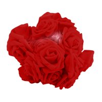 Ioensy - Guirnalda De Luces Led Con Flores De Rosas, Decoraciones Románticas Para Jardín, Ventana, Boda, Rojo