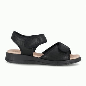 Sandalia Mujer Negro Espolón Anabela Piccadilly