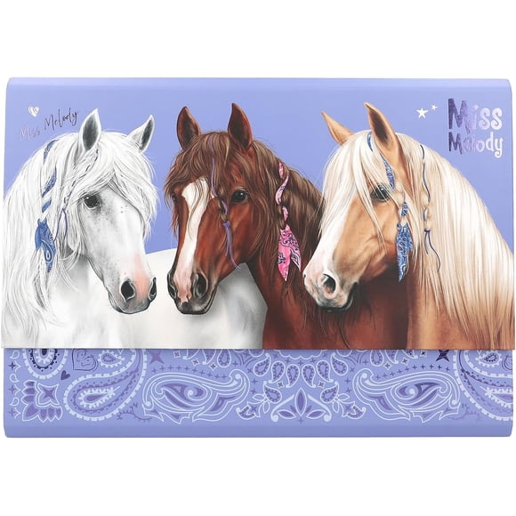 Miss Melody archivador con papel de cartas BANDANA - con 24 hojas de carta y 18 sobres