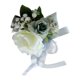 thumbnail image 1 of coche de la boda flor de seda artificial y decoración del partido de la cinta gris plata, 1 of 5