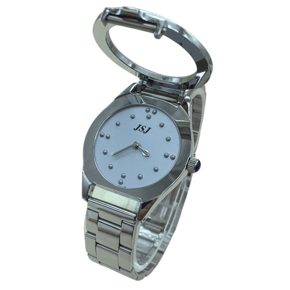 Reloj Braille táctil VISIONU para hombre ciego, esfera gris