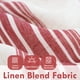thumbnail image 2 of Cortinas DriftAway estilo farmhouse, mezcla de lino, rayas verticales rojas, 160 cm, 2 of 8