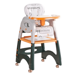 Genérico - Silla Comer Multifuncional Con Ruedas Voyage Color Naranja