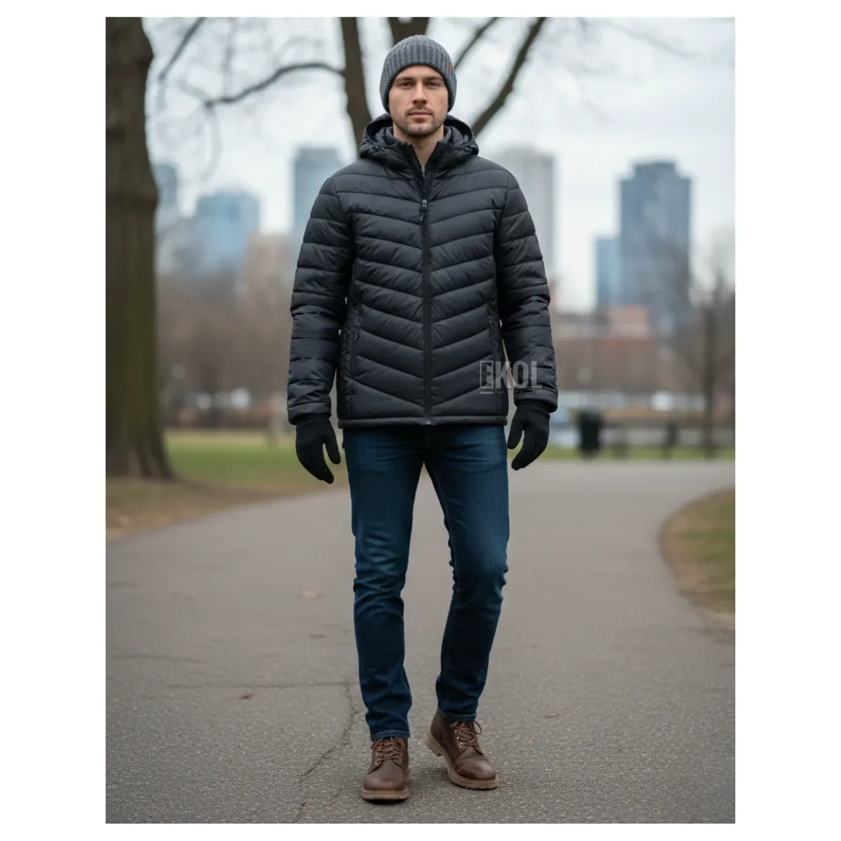 Genérico - Chaqueta Parka Térmica Negra Comodidad Y Calce Perfecto