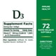 thumbnail image 2 of Suplemento Nature's Bounty Vitamina D3 72 Unidades, 2 of 3