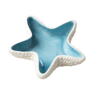 Bothyi - Pequeño Plato De Joyería Decoración Del Hogar Artesanía De Cerámica Para Baño Sala De Estar Dormitorio Azul