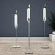 thumbnail image 3 of Set 3 Candelabros Porta Velas Plateado Decora Centro De Mesa plateado, 3 of 9