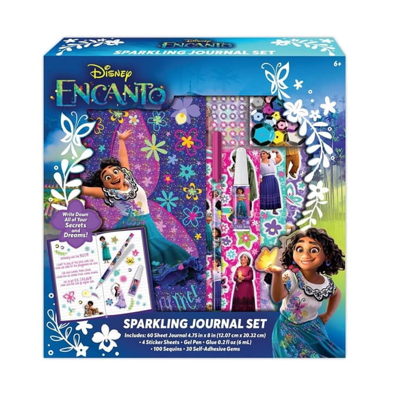 Set de diarios Disney Encanto Mirabel con pegatinas, lentejuelas y bolígrafo