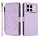 thumbnail image 2 of Funda Cartera Mariposa para [Xiaomi Poco F8 Pro] con Soporte y Cremallera Morado claro, 2 of 6