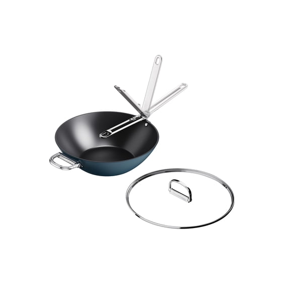 Wok Joseph Joseph 32 cm antiadherente con asa plegable
