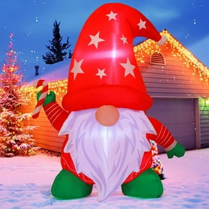 Gnomos Inflables Navideños Comin De 2 M De Altura Con Led Para Exteriores