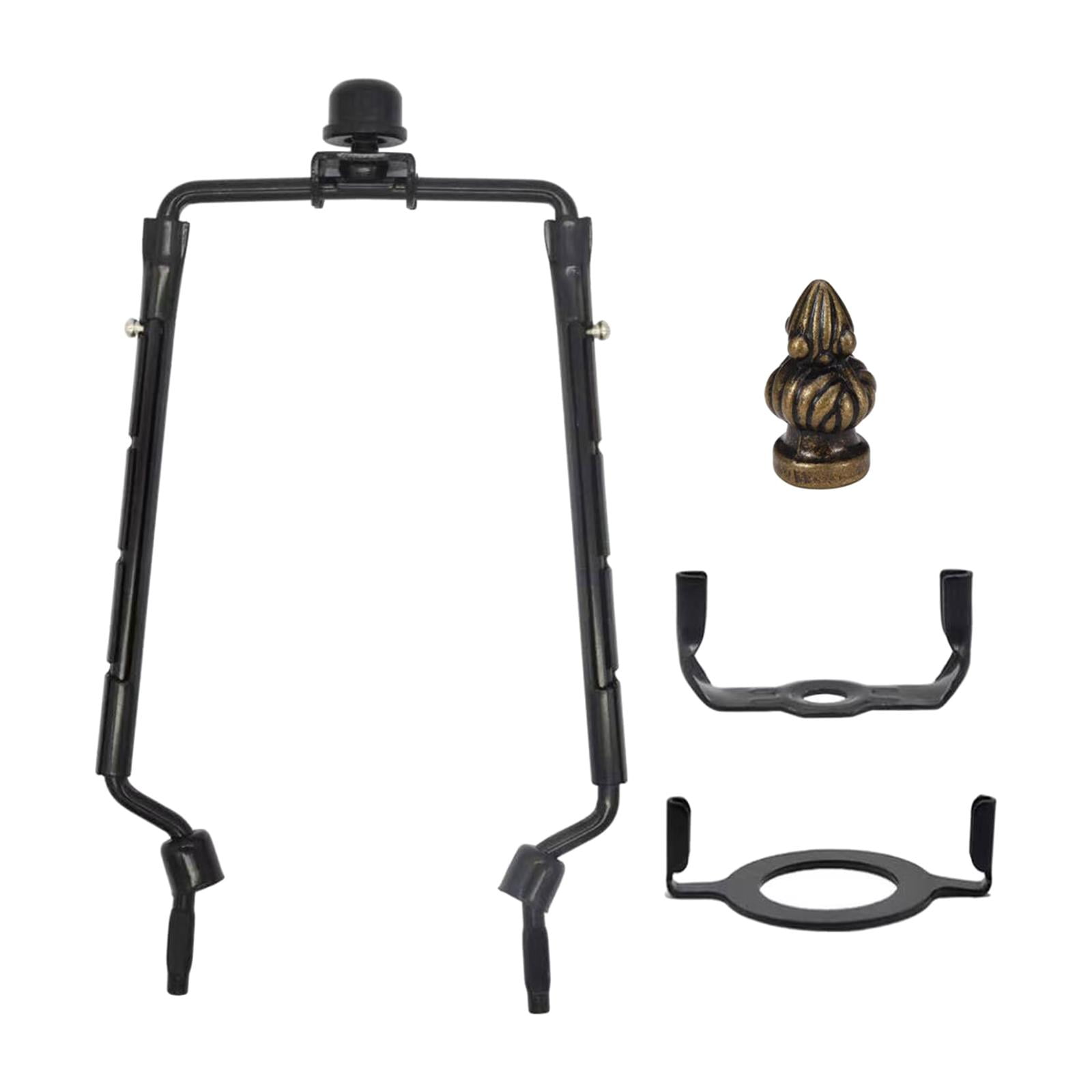 Magideal - Soporte De Arpa Para Pantalla De Lámpara, Soporte De Soporte, Con Accesorios De Iluminación De De Ajuste De Luz Final Para Luz De Mesa De Piso Negro