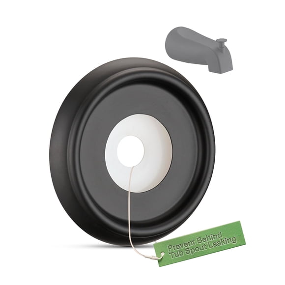 Cubierta para Pico de Bañera OrgCreator Antigoteo Negro Mate 3.6 cm