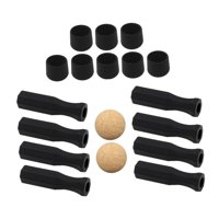 Ioensy - Asas Para Mesa De Futbolín, Fáciles De Instalar, Negras, Antideslizantes, Octogonales, Con 2 Bolas