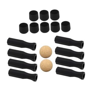 Ioensy - Asas Para Mesa De Futbolín, Fáciles De Instalar, Negras, Antideslizantes, Octogonales, Con 2 Bolas