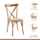 thumbnail image 4 of Juego de Comedor Mesa de Vidrio cross 140x90 con 6 sillas Crossback Madera Rattan Natural, 4 of 4