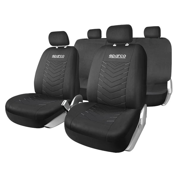 Fundas Cubreasiento Universal Poliester Negro/gris - Sp