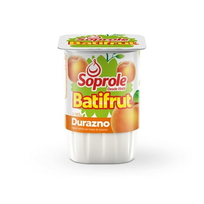 Yoghurt Batido Batifrut Con Trozos De Durazno Pote 165 G Soprole
