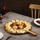 thumbnail image 2 of Bandeja para huevos rellenos de madera reversible de 16 agujeros, tabla de embutidos redonda de madera para huevos de Pascua, queso y embutidos., 2 of 7