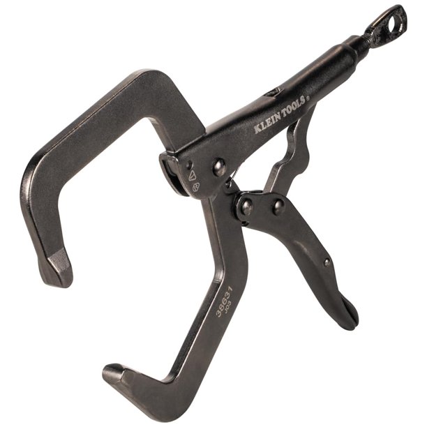 Pinzas de bloqueo Klein Tools 38631 con abrazadera en forma de C, 23 cm, con mordazas estándar
