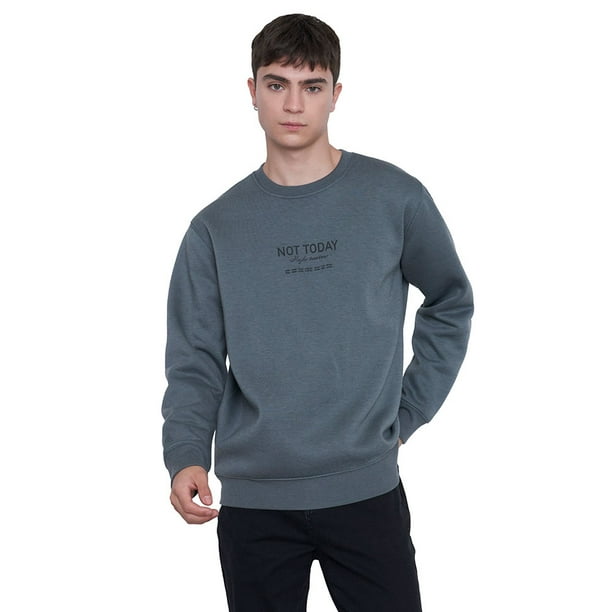 Polerón Hombre Print Round Neck Gris Corona