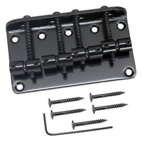 Bothyi - Puente De Bajo De 4 Cuerdas De 80 Mm, Pieza Trasera Ajustable Con Tornillos Para Bajo, Negro