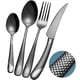 thumbnail image 1 of Juego de cubiertos Xideman Modern negro martillado 18/10 inoxidable, 1 of 8