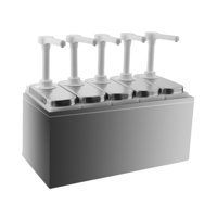 Bothyi - Dispensador De Salsas 1L Herramienta De Dispensación De Condimentos Cabezal De Prensa Cuantitativa 5 Bomba