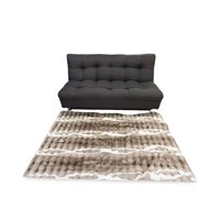 Tengfei - Alfombras Imitación Piel De Conejo Cafe Oscuro