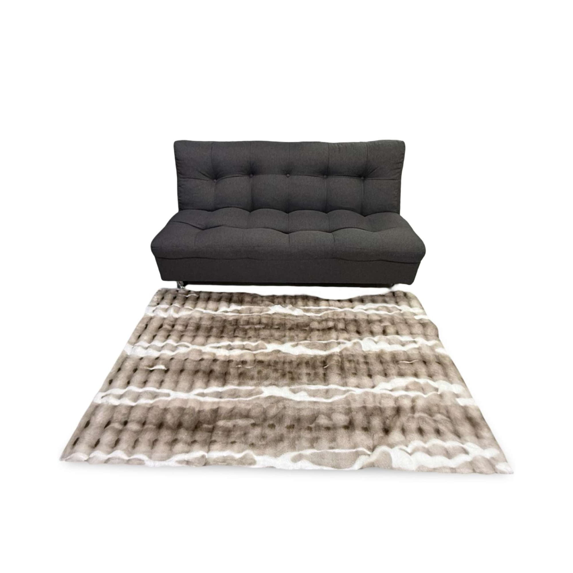 Tengfei - Alfombras Imitación Piel De Conejo Cafe Oscuro