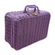 thumbnail image 4 of Maleta Tejida Con Asa Maleta De Picnic Portátil Para Salidas A Casa Escritorio Violeta XL, 4 of 5