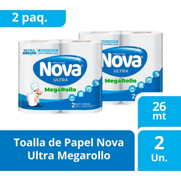 Toalla de Papel Nova Ultra Megarollo x2