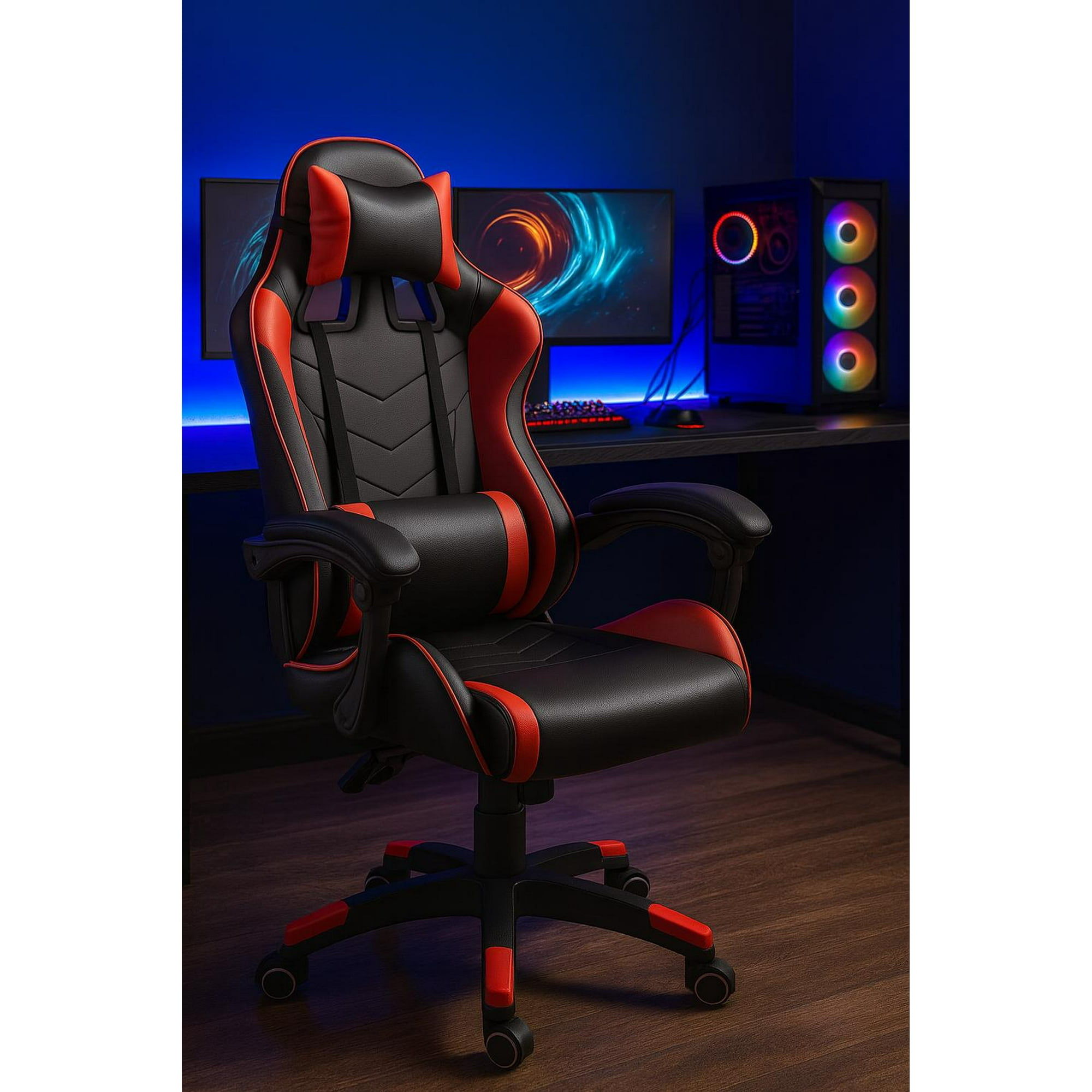 Cosas Casa - Silla Gamer De Escritorio Reclinable Color Roja Rojo