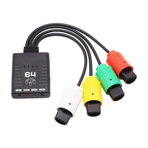 Adaptador Receptor Convertidor Controlador Inalámbrico AARONMEI N64 Soporta Cuatro Controladores Negro