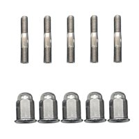Magideal - Juego De Pernos Y Tuercas Para Tubo De Escape De Motocicleta Para 110 Cc, 125 Cc, 140 Cc, 160 Cc Y 200 Cc