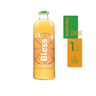 Jugo Naranja 100% Natural 1 L Bless