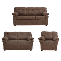 Muebles América - Living América 321 Cuero Auris Café