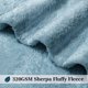 thumbnail image 4 of Manta PAVILIA Sherpa de forro polar polvoriento azul pizarra, 50 x 60 cm, 4 of 9