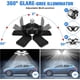 thumbnail image 2 of Luces LED para garaje Aoretic, 180 W, 18000 lm, 6500 K, paquete de 4 unidades con paneles, 2 of 7