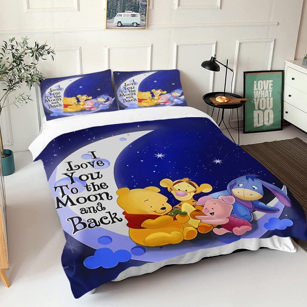 the Pooh Duvet Cover 3D Cute Printed Pillowcase Set Adult Children Comforter Bedding Home Fashion Boys Girls