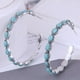 thumbnail image 3 of 1pair Bohemian Turquoise Metal Hoop Earrings - Silver Plated Party Jewelry for Women and Girls - Unique and Stylish Accessory, 3 of 4
