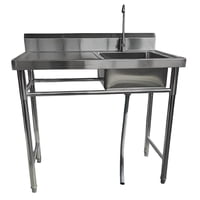 Prochef - Lavafondos Acero Inox. 100X60X90 Cm. Secador Izquierdo