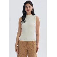 Fashionspark - Polera Mujer Rib Crema