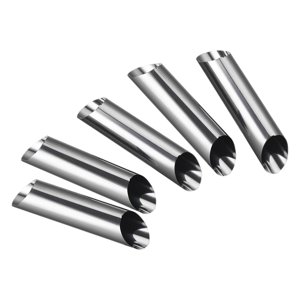 Bothyi - 5 Piezas De Tubos De Forma De Cannoli De Grado Alimenticio De Acero Inoxidable Para Postres De Pastelería