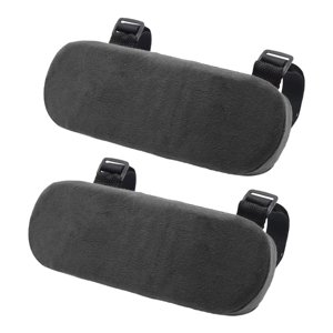 Bothyi - 2X Almohadilla Para Reposabrazos De Silla, Funda Para Reposabrazos Para Silla De Ruedas, Silla De Juegos, Silla De Oficina, Color Negro