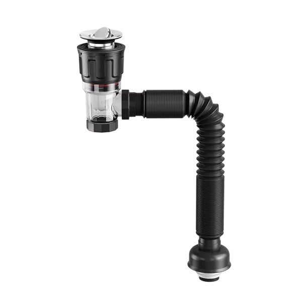 Juego De Desagüe Para Fregadero De Baño, Tubo De Drenaje Y Tapón De Drenaje Para Lavabo, Hogar, Negro