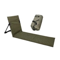 Magideal - Colchoneta Plegable Para Silla De Playa Con Respaldo, Tumbona Oxford De Aleación De Aluminio, Asiento Bajo, Asiento De Suelo Para Jardín, Senderismo, Verde Oscuro
