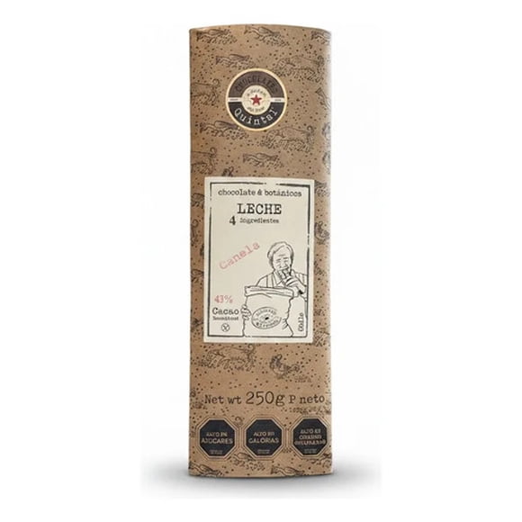 Quintal - Chocolate De Leche Y Canela - Barra 250g