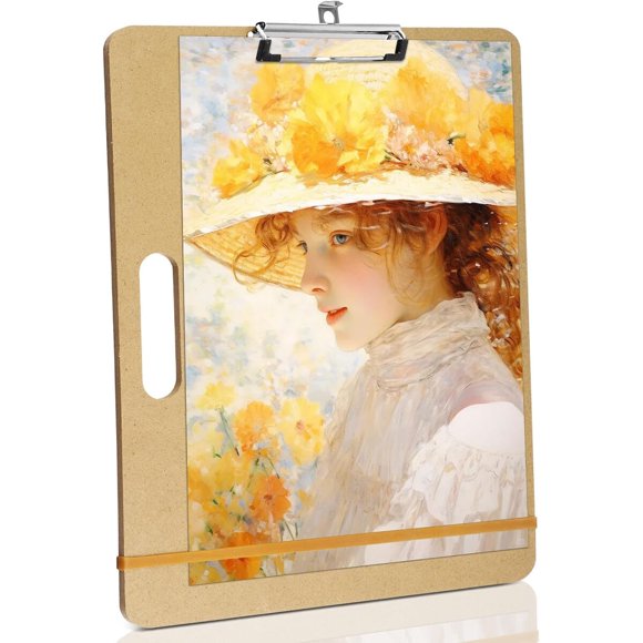 Tablero de dibujo Mkobon 13 x 17 pulg. con mango y clip resistente