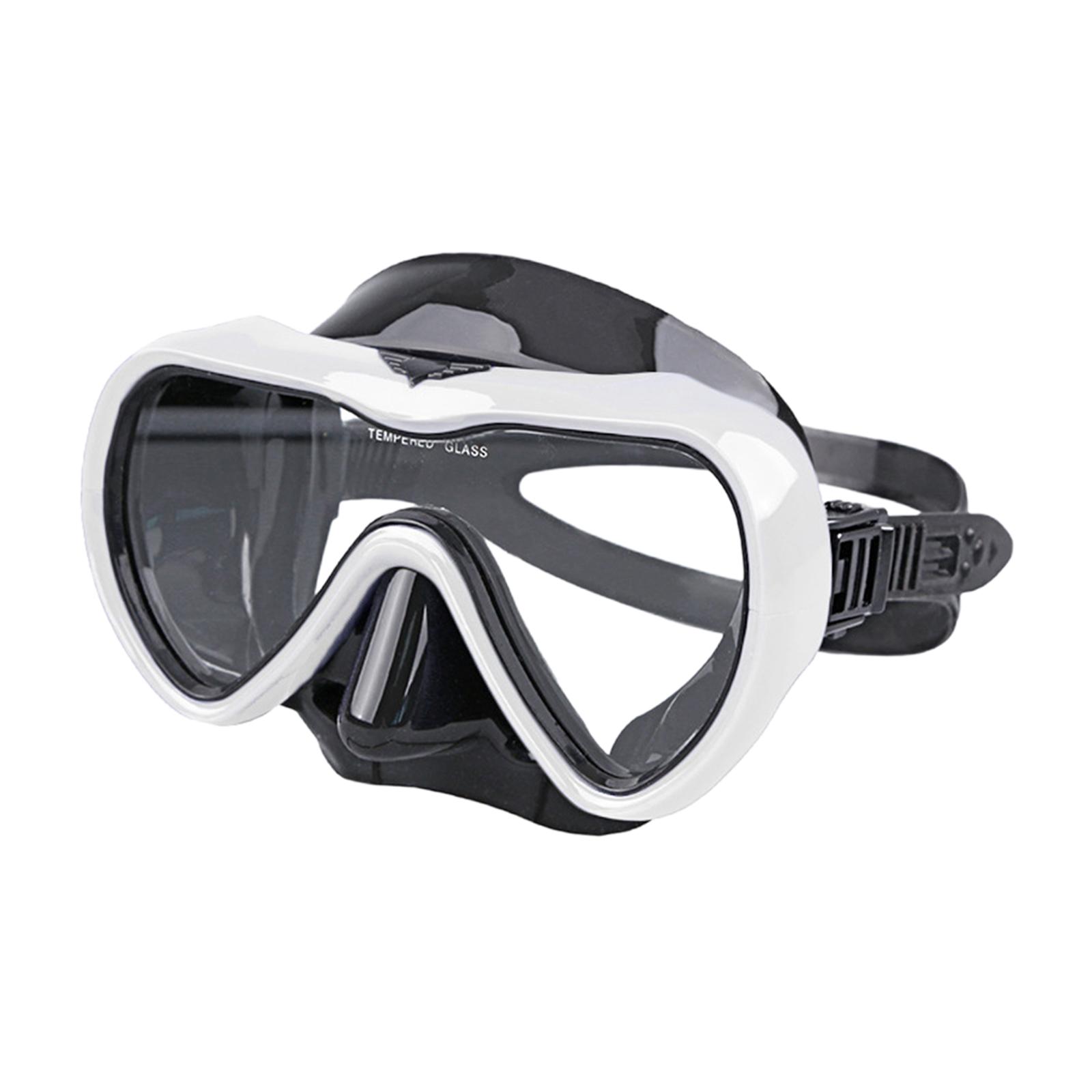 Magideal - Gafas De Natación Para Adultos, Gafas De Buceo, Duraderas, Cómodas, De Silicona, Portátiles, Gafas De Natación, Marco Grande Para Protección, Piscina Blanco